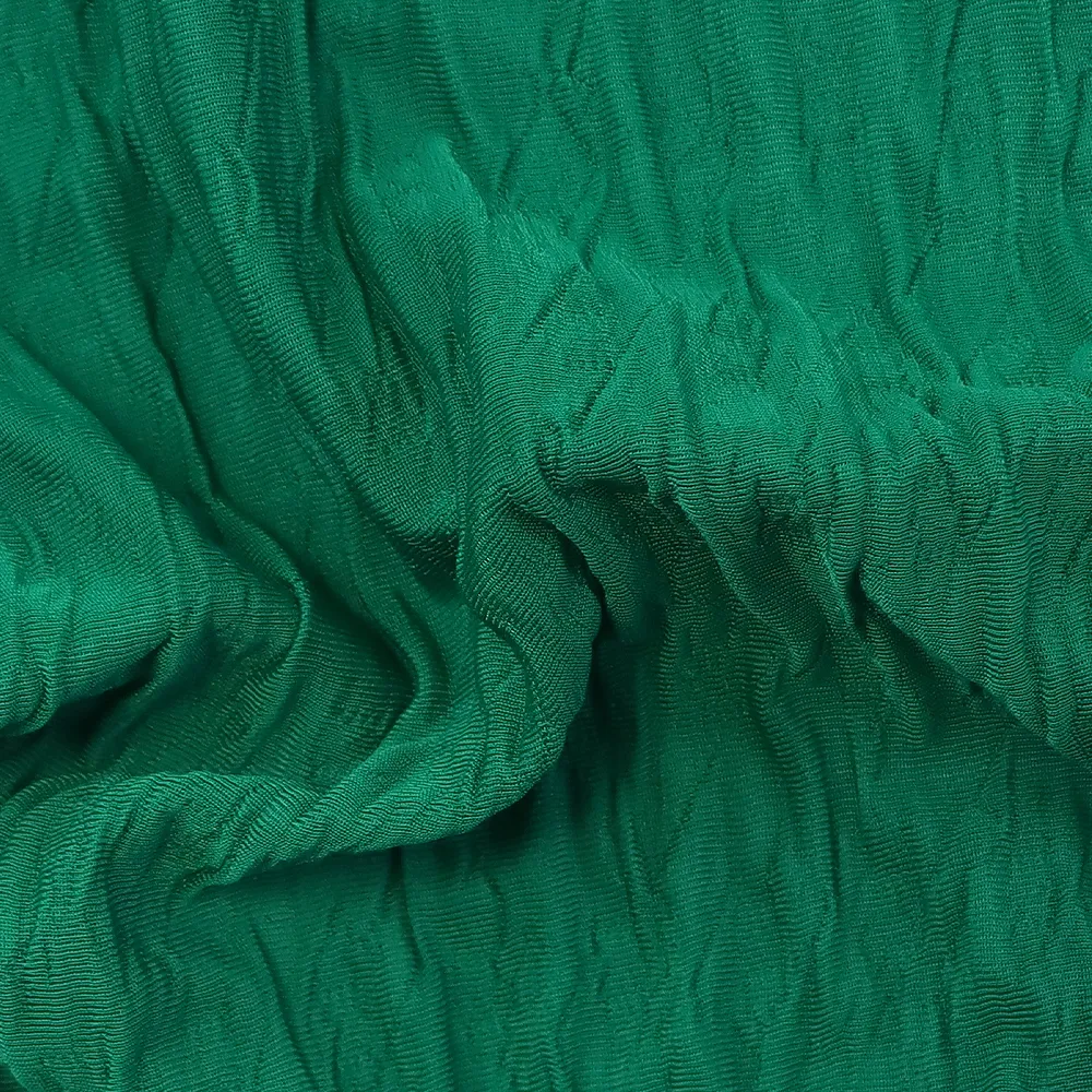 Polyester Spandex Large Crinkle Pleat Fabric