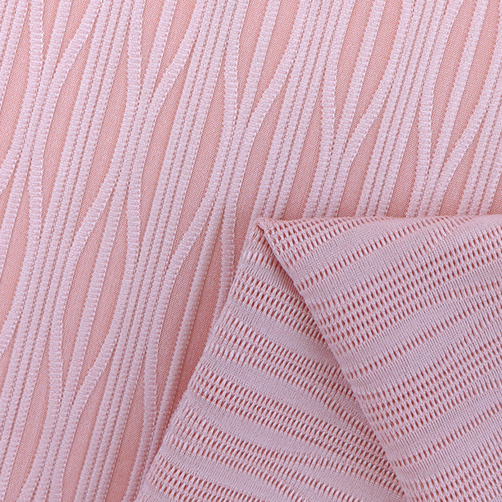 Polyester Spandex Wavy Jacquard Knit